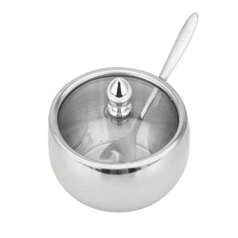 Açucareiro com Colher Aço Inox - UnyHome