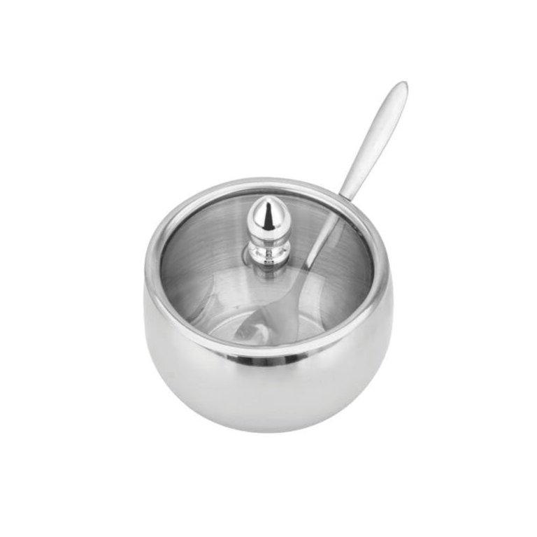 Açucareiro com Colher Aço Inox - UnyHome