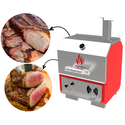 Churrasqueira Pit Smoker Hotbox para Bancada - Vermelho