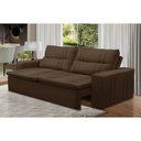 Ver imagem 1 de Sofá Retrátil e Reclinável 2 lugares com Molas 1,50m Eloa Suede Marrom Madelina
