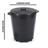 Lixeira Preta Cesto Lixo Grande Cozinha 35 Litros Reforçado - 2