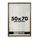 Ver imagem 1 de Moldura 50x70cm com Acetato Quadros Poster Foto Quarto Sala Casa Parede Certificados Madeira Fundo D