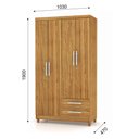 Ver imagem 2 de Guarda Roupa 4 Portas 2 Gavetas Line Vila Rica Canela