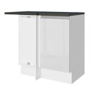 Ver imagem 1 de Balcão de Canto Armário de Cozinha 100% MDF Porta Branco Brilhante Acordes Madesa