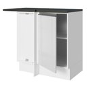 Ver imagem 4 de Balcão de Canto Armário de Cozinha 100% MDF Porta Branco Brilhante Acordes Madesa
