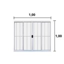 Ver imagem 2 de Janela de Correr 4 Folhas C/grade Alumínio Branco 1.00 X 1.00 Linha Modular - Hale