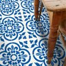 Adesivo Piso Azul e Branco - 1