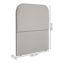 Ver imagem 3 de Cabeceira Solteiro 100 Cm com Frame Alana Suede Cinza Claro Artte