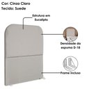 Ver imagem 4 de Cabeceira Solteiro 100 Cm com Frame Alana Suede Cinza Claro Artte