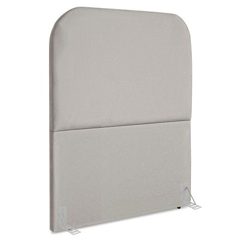 Cabeceira Solteiro 100 Cm com Frame Alana Suede Cinza Claro Artte