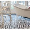 Adesivo para Piso Preto e Branco Indiano Lavável Antiderrapante - 1