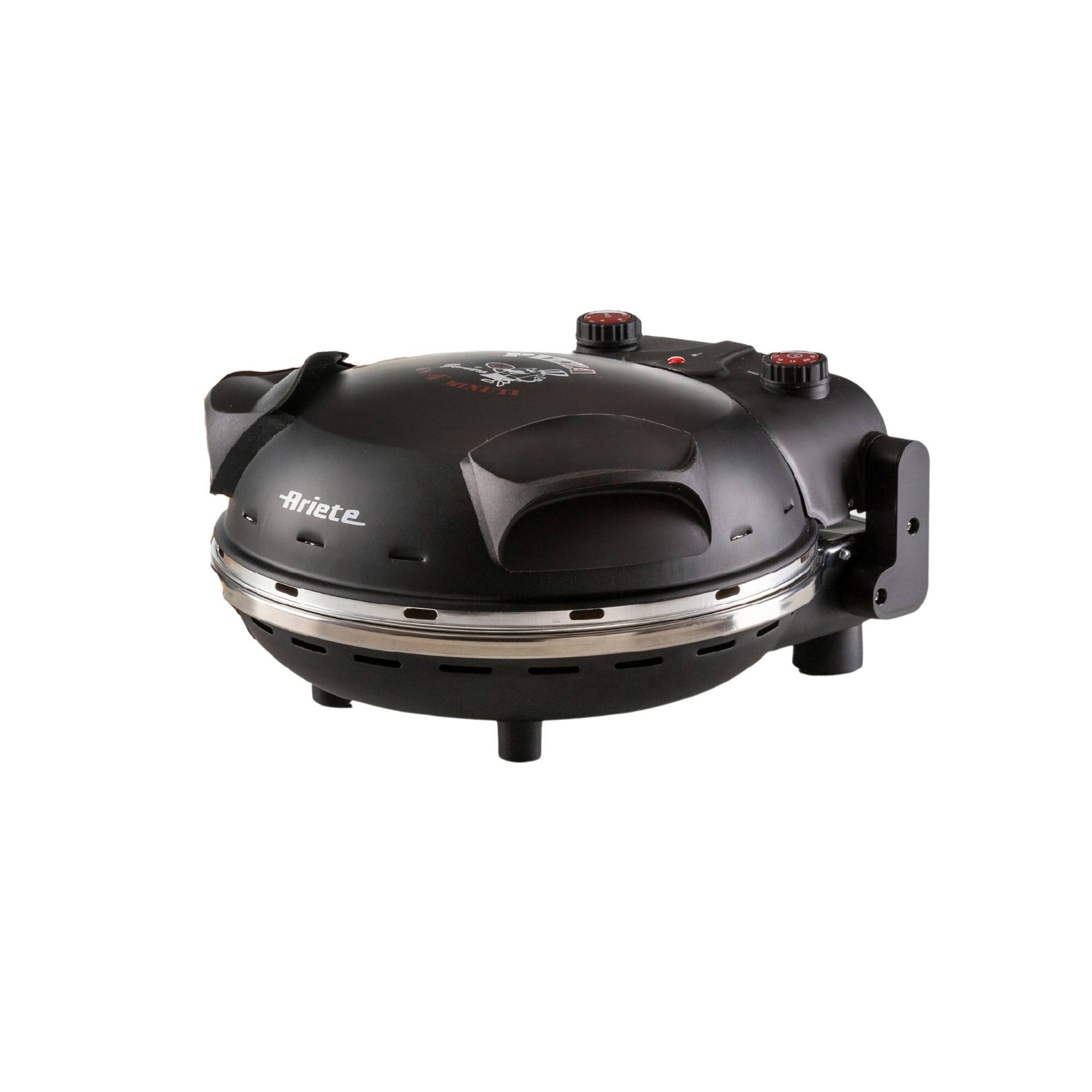 Forno de Pizza Elétrico Preto com Pedra Antiaderente Ariete Forno de Pizza Smart Preto Ariete 220v