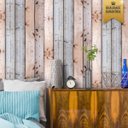 Ver imagem 2 de Papel de parede madeira rústica de demolição
