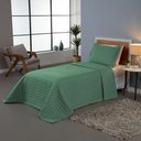 Ver imagem 5 de Kit Cobre Leito Colcha Unique Solteiro 2 Peças Matelado Percal 300 Fios - Verde