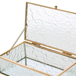 Caixa Organizadora em Vidro Arabesco com Metal Dourado Mart:dourada - 2