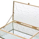 Ver imagem 2 de Caixa Organizadora em Vidro Arabesco com Metal Dourado Mart:dourada