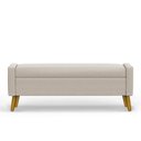 Ver imagem 1 de Recamier Bau Paris 1,60m Linho Bege - Inova Decor Inova Decorações