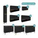Ver imagem 5 de Cozinha Completa Atlanta Clear 18 Portas 3 Gavetas MDP Preto Touch Carraro