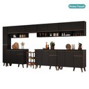 Ver imagem 7 de Cozinha Completa Atlanta Clear 18 Portas 3 Gavetas MDP Preto Touch Carraro