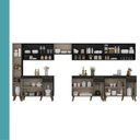 Ver imagem 3 de Cozinha Completa Atlanta Clear 18 Portas 3 Gavetas MDP Preto Touch Carraro