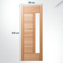 Ver imagem 2 de Folha de Porta Maciça em Eucalipto Acabamento Natural 210x90cm PM76 Lira Cruzeiro Portas