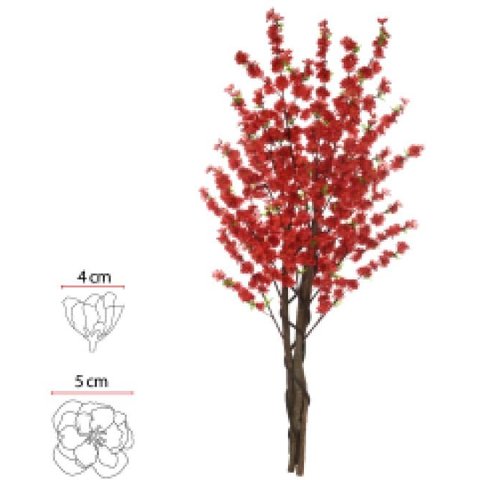Planta Árvore Artificial Cerejeira X450 Vermelho 1,6m