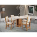 Ver imagem 3 de Conjunto Sala de Jantar Mesa Redonda com 4 Cadeiras Jady e Sol - Mel-offwhite