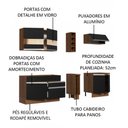 Ver imagem 4 de Cozinha Completa Madesa Parma com Armário e Balcão (Sem Tampo e Pia) Rustic/Preto Cor:Rustic/Preto