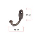 Ver imagem 2 de Cabide P/roupa Cabides Gancho Parede Metal Kit 4 Pcs Barato: Ouro Velho
