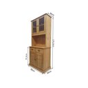 Ver imagem 3 de Cristaleira 4 Portas 2 Gavetas Madeira Maciça – Bali Mel