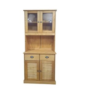 Cristaleira 4 Portas 2 Gavetas Madeira Maciça – Bali Mel