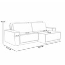 Ver imagem 5 de Sofá 4 Lugares Retrátil Reclinável para Sala de Estar 280cm Nicastro F04 Linho Creme - Lyam Decor