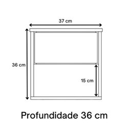 Kit 2 Mesas de Cabeceira Suspensa Retrô 1 Gaveta 100% Mdf Plancasa:verde Jade - 5