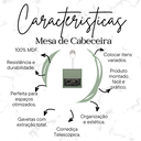 Ver imagem 7 de Kit 2 Mesas de Cabeceira Suspensa Retrô 1 Gaveta 100% Mdf Plancasa:verde Jade