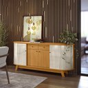 Ver imagem 1 de Buffet Decorativo Pitt Mdp Pintura Uv Cinamomo/offwhite G97 - Gran Belo