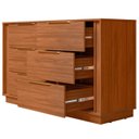 Ver imagem 3 de Cômoda Quarto 130cm Casal com 6 Gavetas Dino Nogueira D02 - Mpozenato