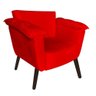 Poltrona Ruby Pés Palito Suede Vermelho - 3