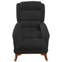 Ver imagem 2 de Poltrona de Amamentação com Balanço Luna Suede Grafite Base de Madeira C05 - D'Rossi Poltrona de Ama