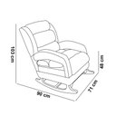 Ver imagem 4 de Poltrona de Amamentação com Balanço Luna Suede Grafite Base de Madeira C05 - D'Rossi Poltrona de Ama