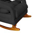 Ver imagem 3 de Poltrona de Amamentação com Balanço Luna Suede Grafite Base de Madeira C05 - D'rossi Poltrona de Ama