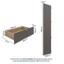 Ver imagem 7 de Guarda-Roupa 2 Módulos 2 Portas 3 Prateleiras 3 Gavetas Frame CabeCasa MadeiraOriginals