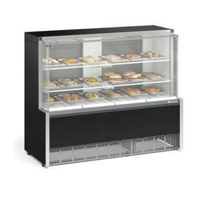 Vitrine Estufa Gelopar com Bandeja 140 cm Preto 50-60Hz 220V MEQA-140R