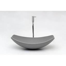 Kit Banheiro Cuba Pia Chanfrada + Torneira e Válvula Cromada:cinza Matte - 2