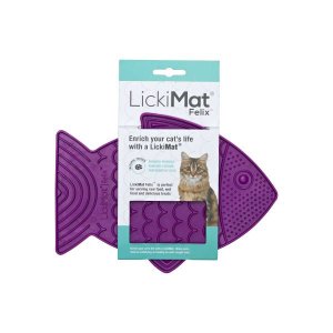 Tapete de Lamber Lickimat Felix Roxo para Gato