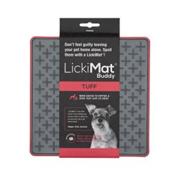 Tapete de Lamber Lickimat Tuff Buddy Vermelho para Cachorro - 1
