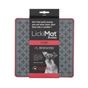 Tapete de Lamber Lickimat Tuff Buddy Vermelho para Cachorro