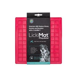 Tapete de Lamber Lickimat Playdate Rosa para Cães