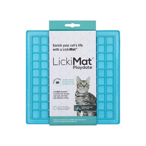 Tapete de Lamber Lickimat Playdate Azul para Gato