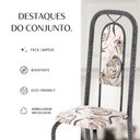 Ver imagem 7 de Conjunto de Mesa Tubular com 6 Cadeiras Lara Prata/Arabesco