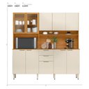 Ver imagem 2 de Kit para Cozinha Compacta Amora Cinamon Off White – Demóbile